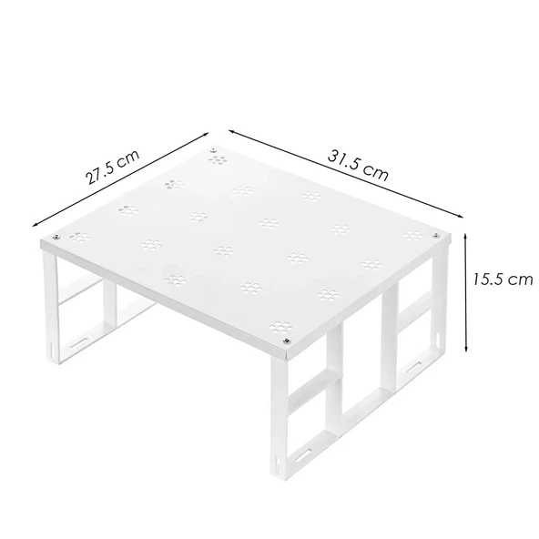 Porsima Org-01 - 3lü Raf Düzenleyici - Dolap Içi Düzenleyici Raf - Tabak Bardak Rafı - 4