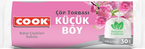 Cook Bahar Çiçekleri Kokulu Küçük Boy Çöp Poşeti 30'lu