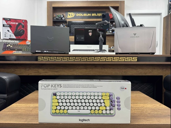 Logitech POP Keys Blast Özelleştirilebilir Emoji Tuşlu Mekanik Kablosuz Klavye (İKİNCİ EL)