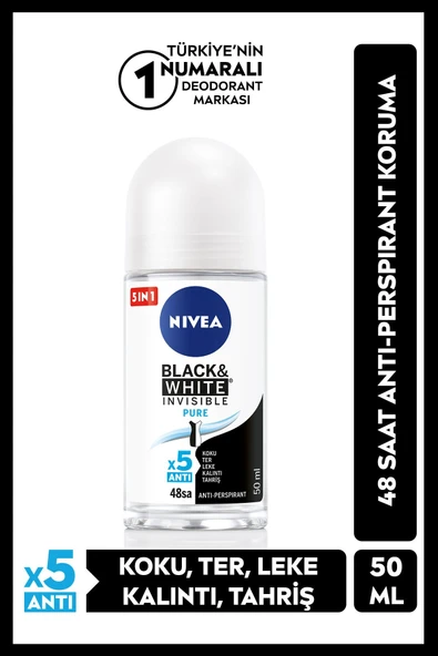 Nivea Invisible Black & White Pure Kadın Deodorant Roll-on 50 ml