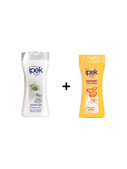 İpek Faydalı Bitki Özleri Şampuan 480 Ml + İpek Saç Kremi 480 Ml--2'Li Set