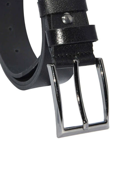 Siyah Çocuk Boy Hakiki Deri Tek Katmanlı Düz Model 3.5 cm.lik Klasik Kemer 300-G - 2