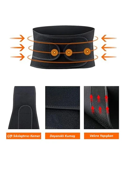 Bel Korsesi Lumbosakral Bel Desteği Sağlayan Ortopedik Dik Duruş Kadın Erkek Bel Ağrısı Için Korse(EX-90) - 7
