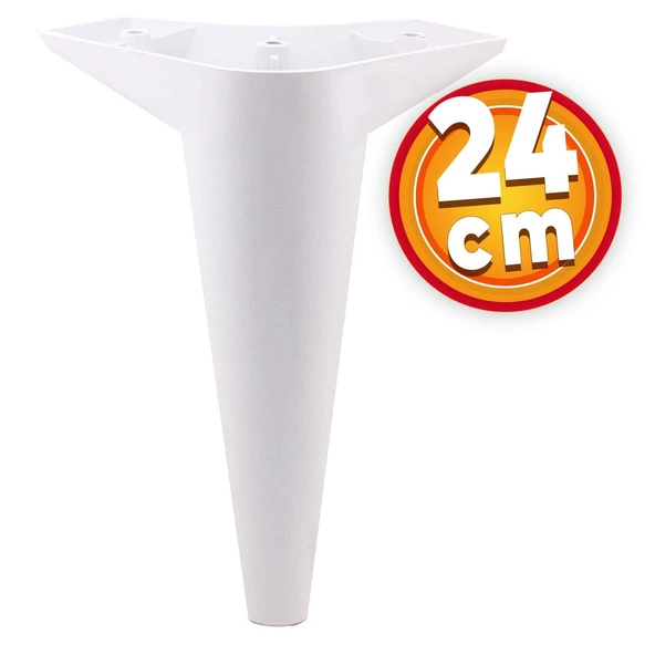 Mobilya Kanepe Sehpa TV Ünitesi Koltuk Ayağı 24 cm Beyaz Baza Ayak 4 Adet - Resim 6