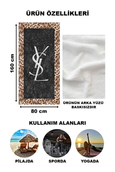 Dekoratif Modern Desenli Plaj Deniz Havlusu Peştamal 80x160 CM LUX76 RENKLİ 80 X 160 - 2