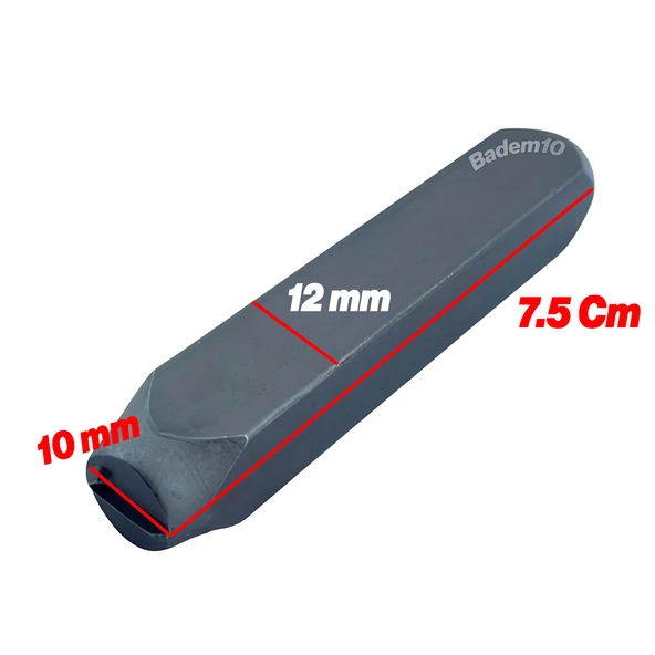Çelik 10 mm Numaratör 9 Parça Harf Rakam Uç Seti Damgalama Takımı Metal Kazıma 3/8 - 2