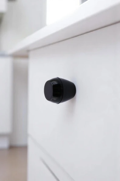 Merkür Düğme Siyah Mobilya Mutfak Dolap Dolabı Çekmece Kulpu Kulbu Plastik Siyah Tek Vidalı Kulp - Resim 6