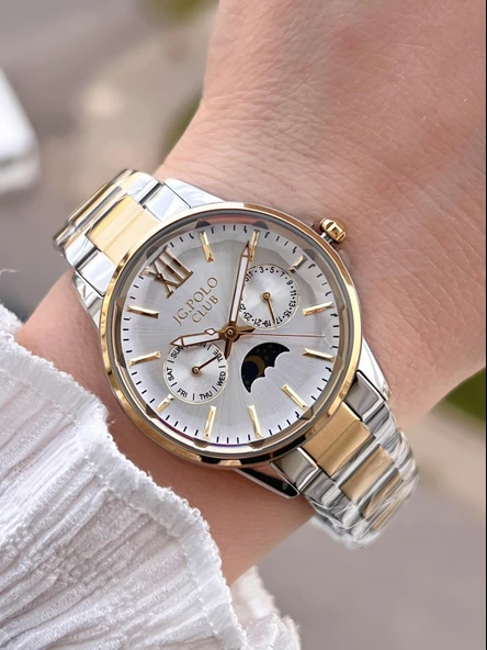 Jg.Polo Club Çelik Kasa & Kordon Kadran Fonsiyonları Aktif Kadın Kol Saati+Bileklik JG02592.1 ürün görseli