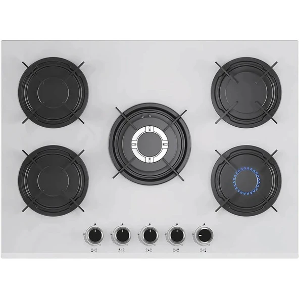 Lanova Mano 2106TW01 - G17402-106 - 3220W6 5'li Beyaz Cam Ankastre Set - 5