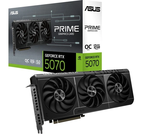 ASUS-PRIME-RTX5070-O12G-NVIDIA-GEFORCE-RTX 5070-12GB GDDR7-192BIT--OC-2XHDMI-3XDP-DLSS4 Ekran Kartı