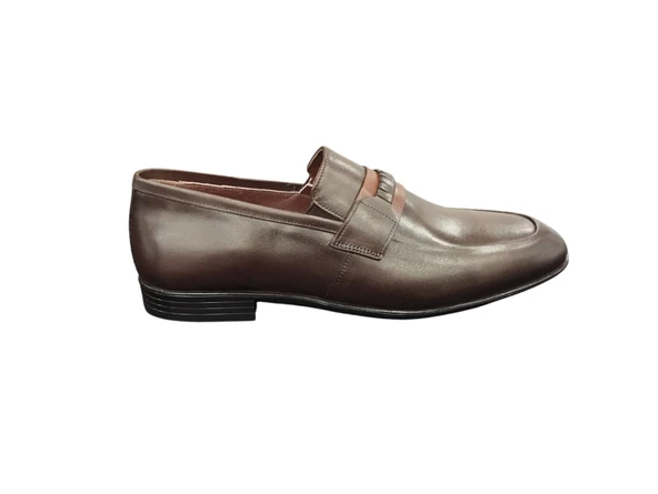 Slope 048070M İç Dış Hakiki Dana Derisi Bağcıksız Klasik Erkek Ayakkabı