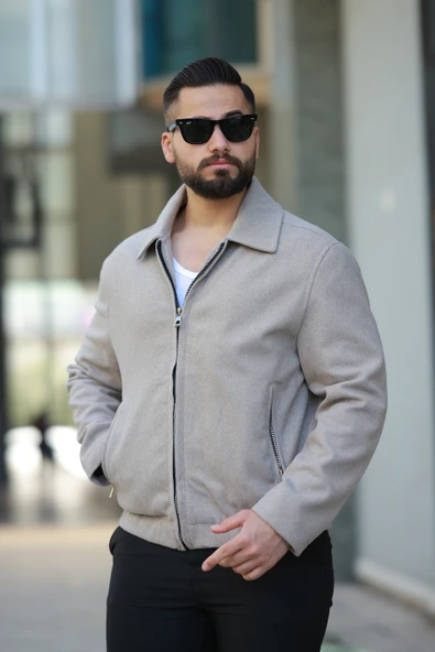 ERKEK YAKALI BAHARLIK KAŞE CEKET - 11