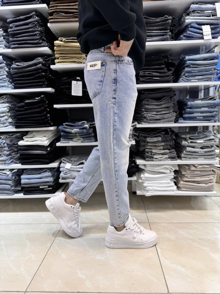 Yırtık Detay Karbeyaz Boyfriend Jean Csl 090 - 4