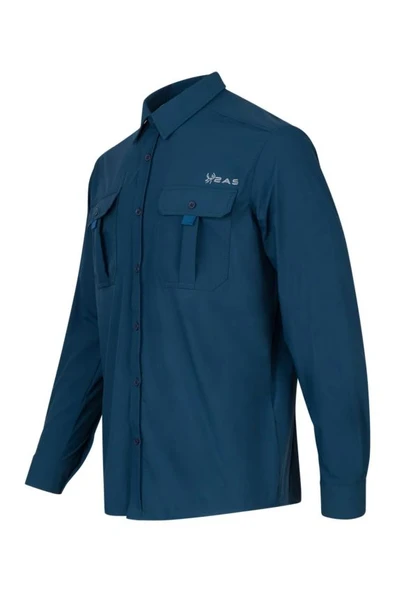 2AS Gear Lacivert Erkek Uzun Kollu Gömlek - Resim 2