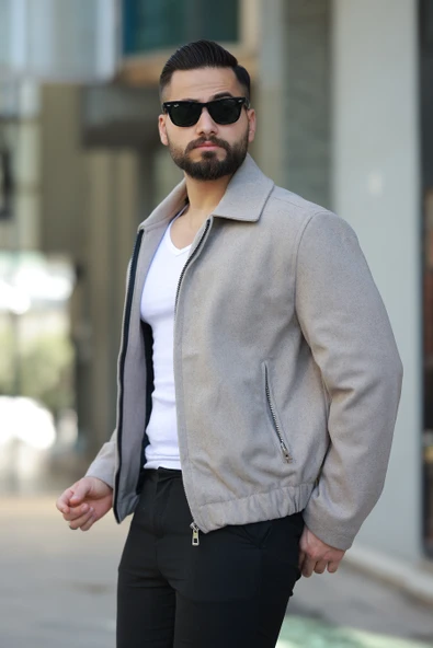 ERKEK YAKALI BAHARLIK KAŞE CEKET - 10