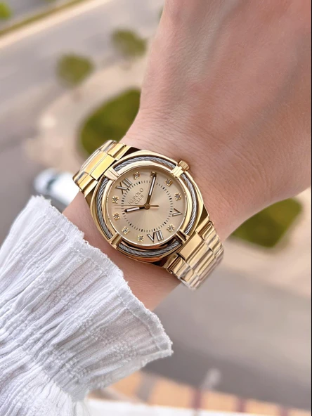 Jg.Polo Club Çelik Kasa & Kordon Kararma Ve Renk Atma Yapmaz Kadın Kol Saati+Bileklik JG04370.5 - Resim 2