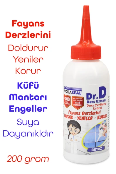 2li SET Derz Kalemi + Derz Dolgu Hızlı Kuruyan Yedek Uç Su Bazlı Kokusuz Derz Dolgu Fayans Yenileme - 2