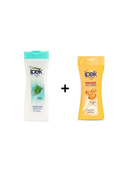 İpek Menthol Şampuan 480 Ml + İpek Saç Kremi 480ml--2'li Set