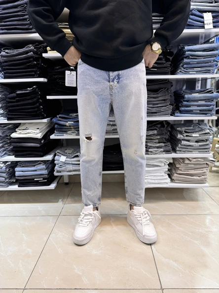 Yırtık Detay Karbeyaz Boyfriend Jean Csl 090 - 2