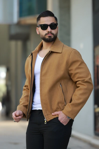 ERKEK YAKALI BAHARLIK KAŞE CEKET - 6