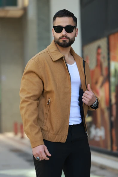 ERKEK YAKALI BAHARLIK KAŞE CEKET - 5