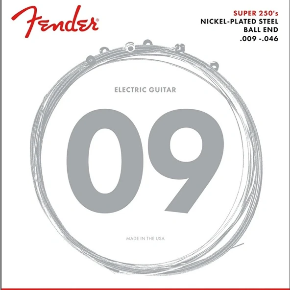 FENDER SUPER 250 NİKEL KAPLAMA .009-.046 ELEKTRO GİTAR TELİ