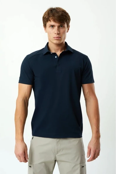 EXUMA Erkek Lacivert Polo Yaka Tişört 1412034