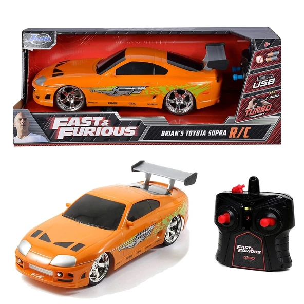 Jada 1:16 Rc Fast & Furious Brian's 1995 Toyota Supra MK4 2.4 Ghz Usb Şarj 29 Cm