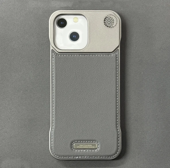 iPhone 15 Parfümlü Koku Hazneli MagSafe Uyumlu Deri Kılıf - Resim 3