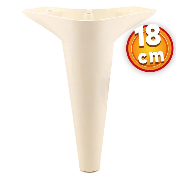 Mobilya Tv Ünitesi Koltuk Kanepe Konsol Destek Ayağı Ayakları 18 Cm Krem M8 6'lı Set - Resim 7