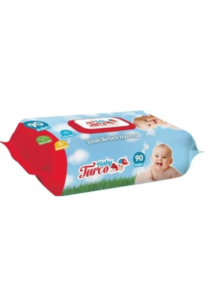 Baby Turco Islak Bebek Havlusu-(Islak Mendil)-90'lı X 3 Adet - 3