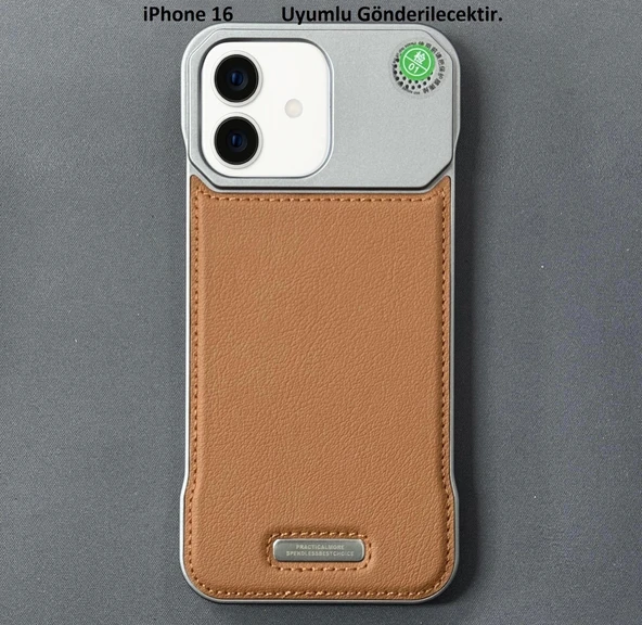 iPhone 16 Parfümlü Koku Hazneli MagSafe Uyumlu Deri Kılıf - 5