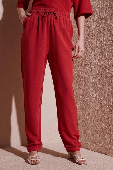 FASHION FRIENDS KADIN BELİ LASTİKLİ PANTOLON 25Y0550K1 - 8