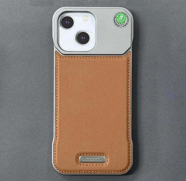 iPhone 15 Parfümlü Koku Hazneli MagSafe Uyumlu Deri Kılıf - Resim 5