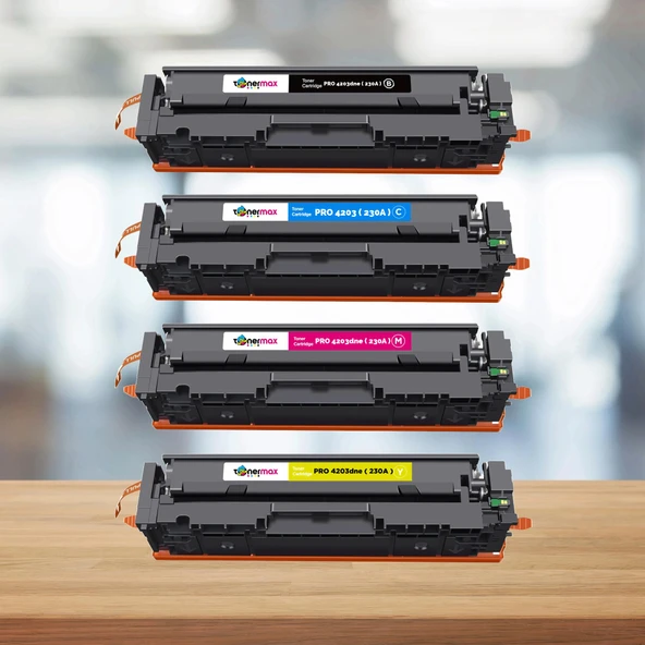 Hp Color LaserJet Pro 4203dw Muadil Toner Takımı - Çipli / 230A / W2300A