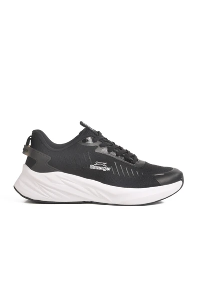 Slazenger Siyah Beyaz Fileli Hafif Esnek Erkek Spor Ayakkabı Wolly M