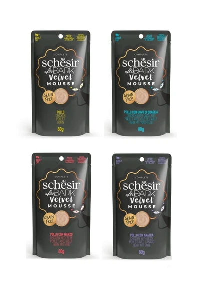 After Dark 4 Çeşit Karma Pouch Mousse Kedi Yaş Mama 80 Gr. X 4 Adet
