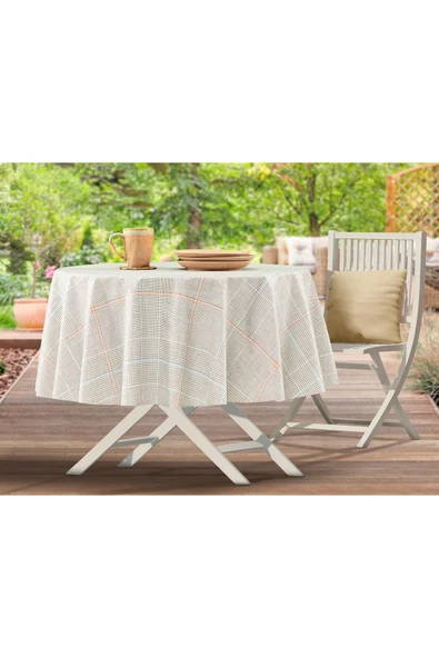 Boise Pvc Masa Örtüsü - Bej - 140 Cm