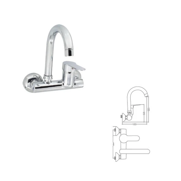 POLİ KRİSTAL APLİK EVİYE BATARYASI ÜSTTEN BORULU ürün görseli 1