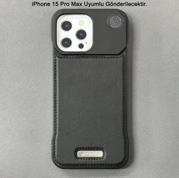 iPhone 15 Pro Max Parfümlü Koku Hazneli MagSafe Uyumlu Deri Kılıf - Resim 2