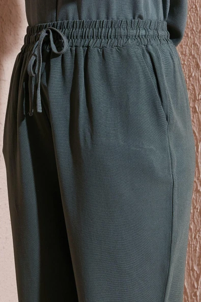 FASHION FRIENDS KADIN BELİ LASTİKLİ PANTOLON 25Y0550K1 - 6