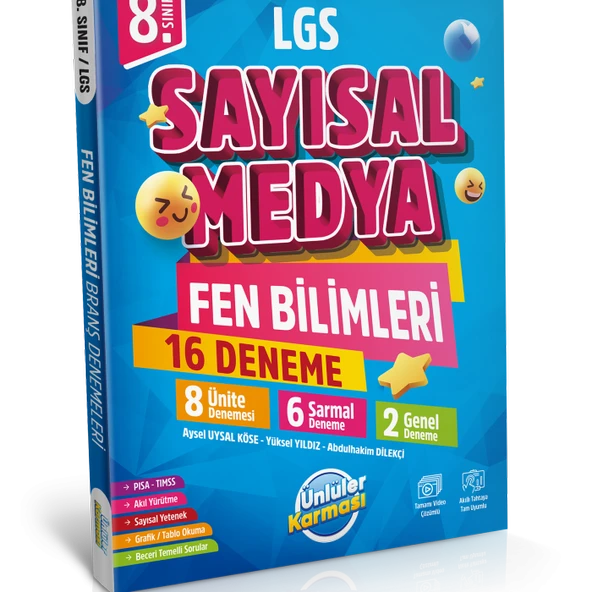 Ünlüler Karması 8. Sınıf Sayısal Medya Fen Bilimleri 16 Deneme