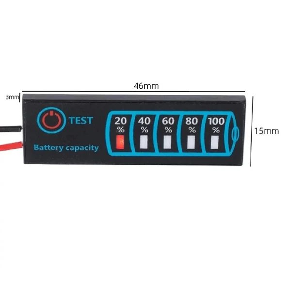 5-30v Pil Kapasite Göstergesi 2s / 8s Li-ion Lifepo4 Kurşun Asit Batarya Akü Seviye Kapasite - Resim 8