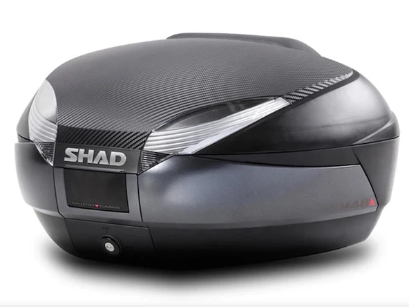 SHAD SH48 SİYAH/CARBON MOTOSİKLET CANTA VE SIRTLIK (48 Litre)