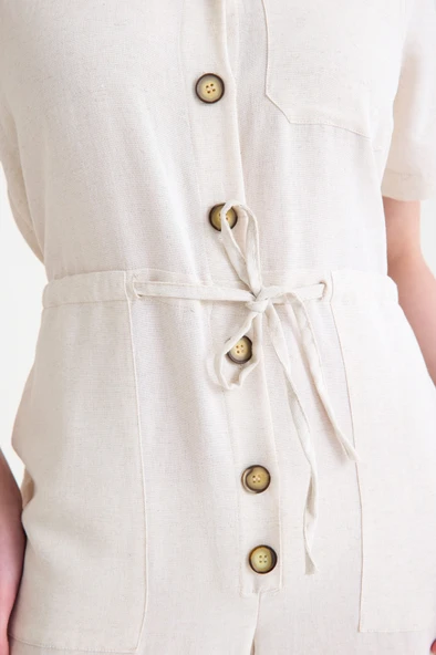 Keten Günlük Tulum - Resim 9