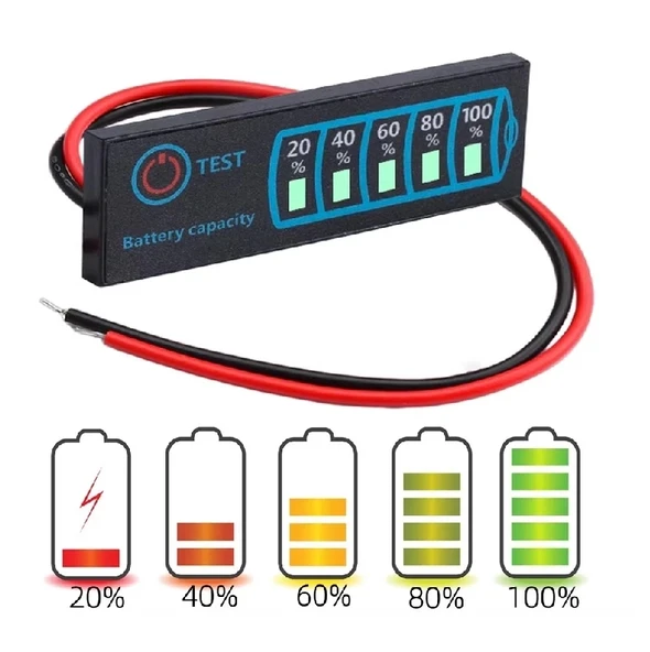 5-30v Pil Kapasite Göstergesi 2s / 8s Li-ion Lifepo4 Kurşun Asit Batarya Akü Seviye Kapasite ürün görseli