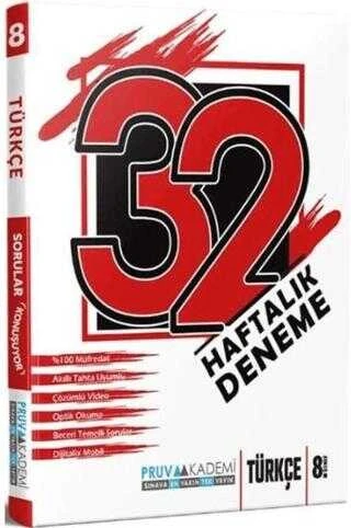 Pruva Akademi 8. Sınıf Türkçe 32 Haftalık Deneme