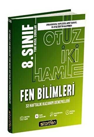 Startfen Yayınları 8. Sınıf Fen Bilimleri 32 Hamle Haftalık Kazanım Denemeleri