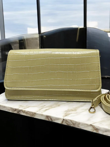 VELSE Suni Deri Bayan Omuz Çantası - Resim 3