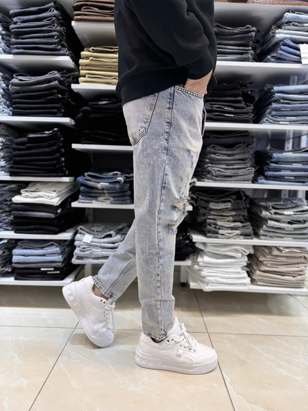 Yırtık Detay Boyfriend Jean 454CslKe - 3